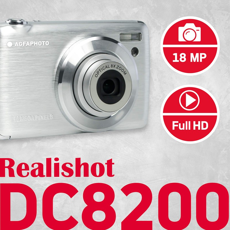 Agfa Photo Realishot DC8200 Compact Digital Camera - Silver