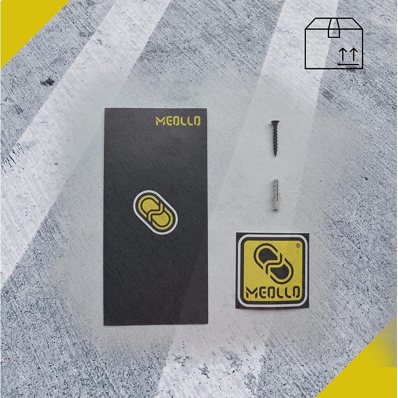 MEOLLO Baseball Bat Holder (100% Steel) (2 x Black)