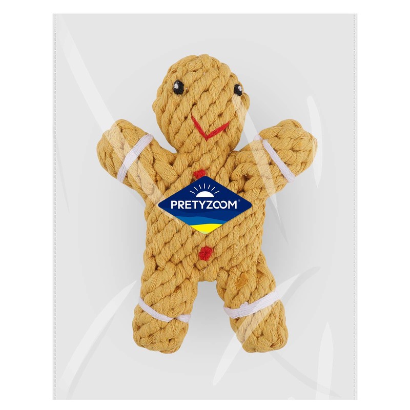 PRETYZOOM Rope Dog Toy Christmas Chew Toy Gingerbread Man Bite