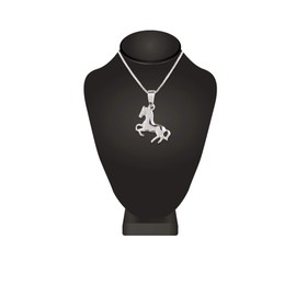 FIVE-D Necklace Pendant Small Horse Pony 925 Silver Children's Pendant, Sterling Silver