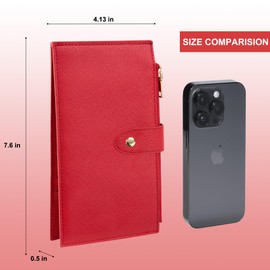 Travelambo RFID Wallet Women Large Size Bifold Multi Card Wallet Case with Zipper Pocke Credit Card Holder for Women