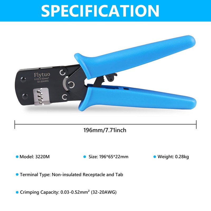 Flytuo Micro Connector Pin Crimping Tools for Molex, JST, JAE,