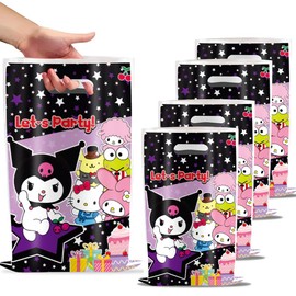 Losede 30pcs Birthday Party Gift Bags (2 Pack) - Black, 6x9 inches - Cartoon Theme - Gift Bags - Party Supplies