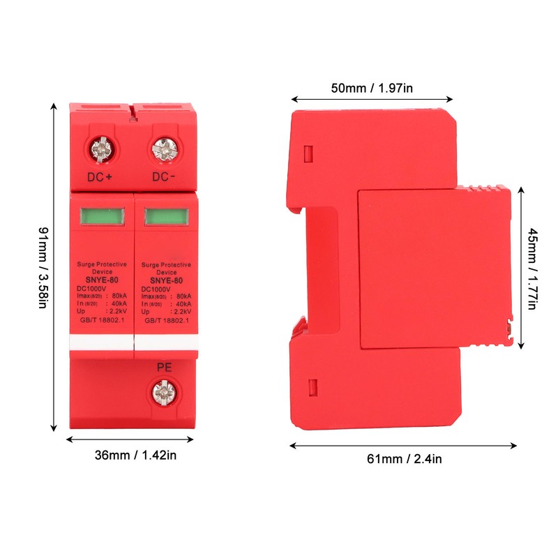 Surge Protective Device 80KA 1000V Voltage Protection Arrester Protector for
