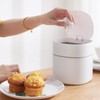 ETRAVEL Small bin office desk bin with lid for countertop,