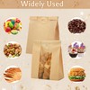 130 Pcs Paper Sourdough Bread Bags with Window, 16x10.2x5 In,