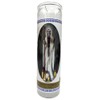 Generic Santa Muerte (Holy Death) 8"" Tall Glass Pillar, White,