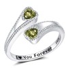 SAIERMEI Adjustable August Birthstone Ring for Teens & Women -