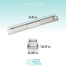 Shuisen 3-3/4" Bright Chrome Frameless Shower Door Handle with Metal Strike,Stainless Steel U-Channel with Magnet for Swing Glass Door Thickness 1/8",5/32",3/16" and 1/4",Shower Door Replacement Parts