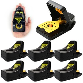 6 Pack Mouse Traps, Small Mice Trap Indoor Quick Effective Mousetrap Catcher, for Family Pet,Kitchen, Garage, and Office Use