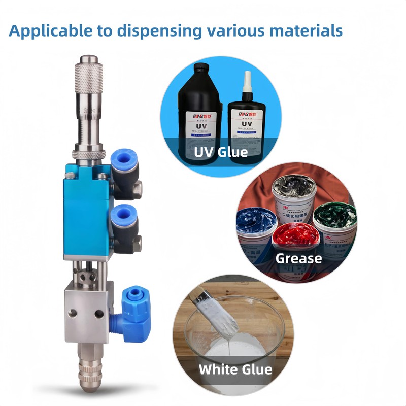 KZU Precision Thimble Dispensing Valve, Glue Dispenser Valve with Micrometer