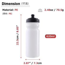 Azarxis BPA Free Water Bottles Flask Leakproof for Running Hydration Belt Waist Packs for Triathlon Marathon Hiking Cycling Climbing Runner (620ml/21oz - 1 Pack)