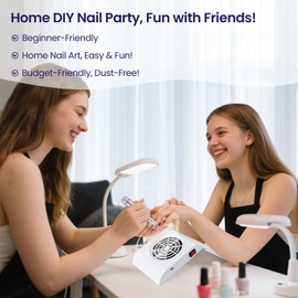 Mini Rechargeable Nail Dust Collector for Personal Use at Home，cordless Small Quiet Vacuum Nail Fan Dust Collector Vent for Nail Art, Foldable Design, 2 Filter Bags