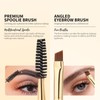 Docolor Eyebrow Brush Duo Eyebrow Spoolie 1Pcs Professional Angled Eye