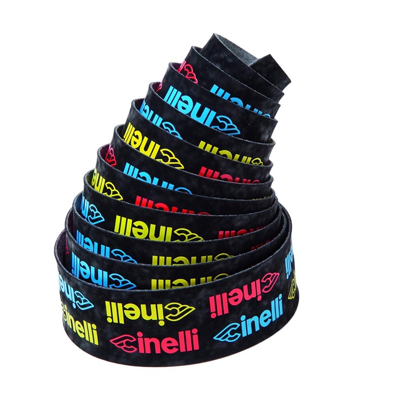 Cinelli Logo Velvet Handlebar Tape, Multicolor