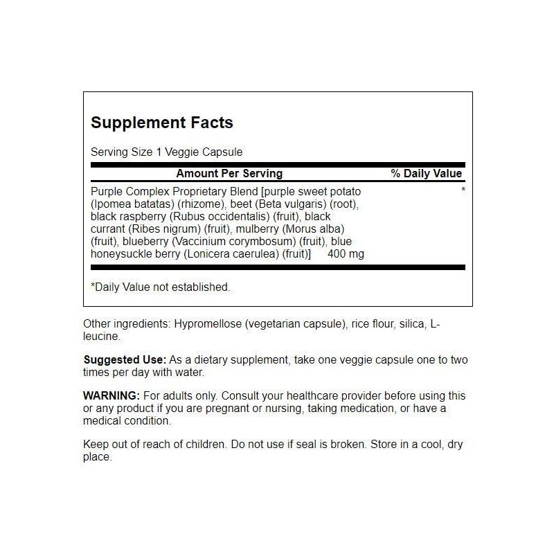 Swanson Whole Food Purple Antioxidants Fruit & Veggie Complex 400