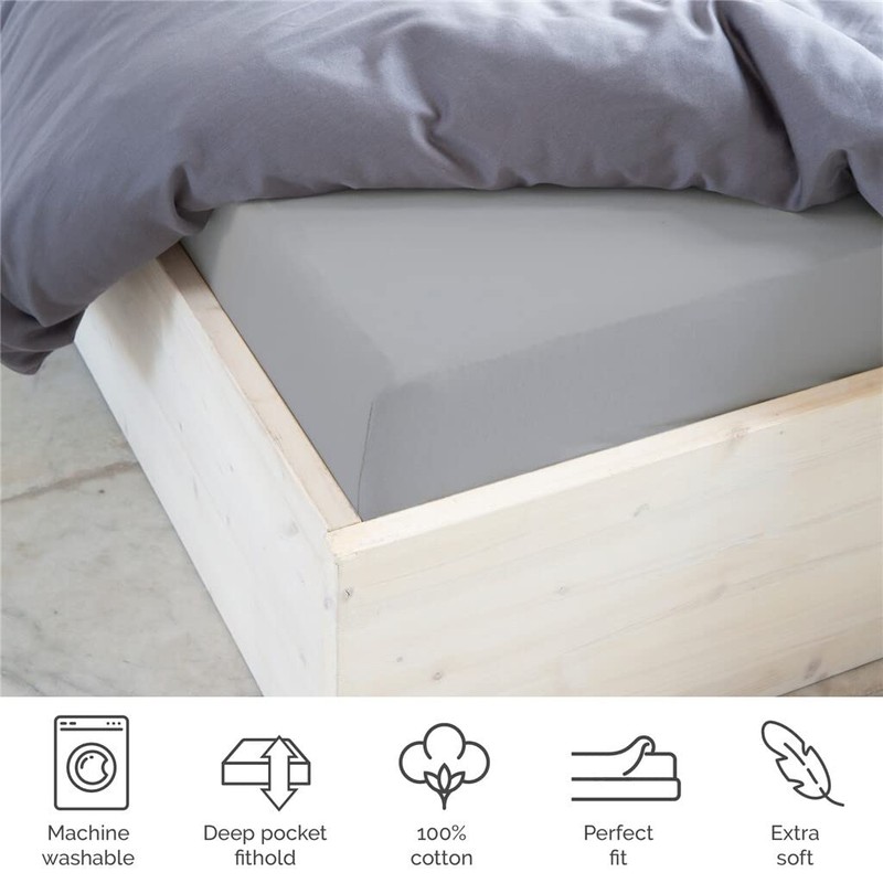 Walra Fitted Sheet 90 x 200 cm, 100% Cotton Fitted