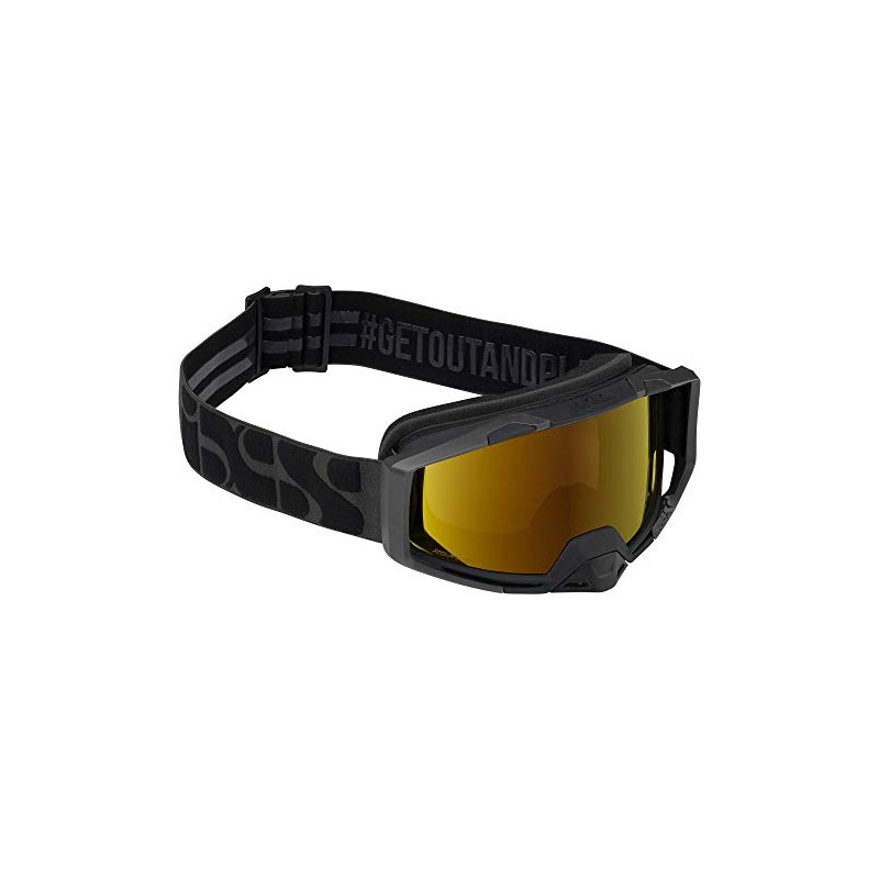 IXS Trigger Lp MTB/BMX/E-Bike Mask, Black/Gold, Low Profile