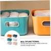 CHILDWEET 6PCS Plastic Storage Boxes Lids Multi-purpose Desk Organizers for