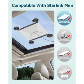 Starlink Mini Car Mount Black Starlink Mini Suction Cup Mount Sunroof for Starlink Mini Accessories Portable Starlink Mini Mount for Car/Sunroofs/RVs/Trucks for Stable Satellite Signal While Driving