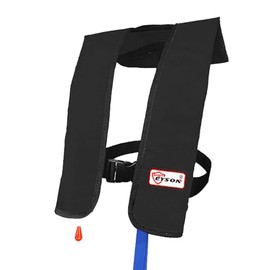 Automatic Inflatable Life Jacket|Life Vest for Adults|PFD Low Profile|Supports up to 330 lbs (Black-639)