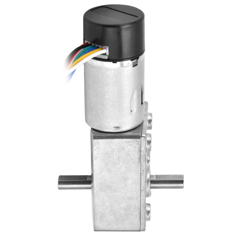 DC Worm Gear Motor 15mm Double Shaft Speed Reduction Drive