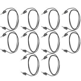 10 Set Banana Plug Test Leads Male to Male Brass Core Lead Electrical Testing J.70006 4MM Black