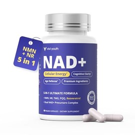 NAD+ Suplementos para mujeres — NMN 250mg, NR 100mg, Resveratrol | NMN 250mg más NR, Resveratrol, PQQ y Betaína Apoyan la Energía Celular, el Enfoque 