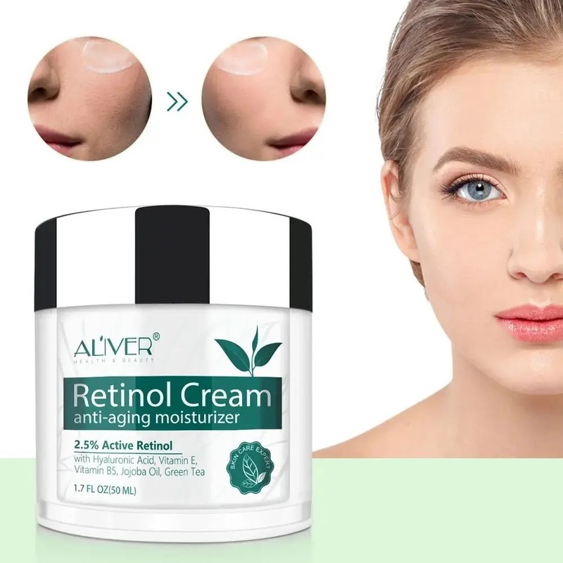 Crema Retinol Aliver 50ml Antiedad Noche Hipoalergénica Para Rostro