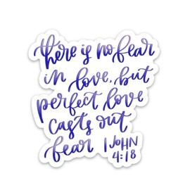 Swaygirls Christian stickers | Perfect love casts out fear decal | Religious Bible verse quotes