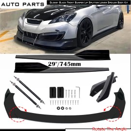 Unbranded Front Bumper Lip Spoiler Rear Side Skirt Splitter For Hyundai Genesis Coupe