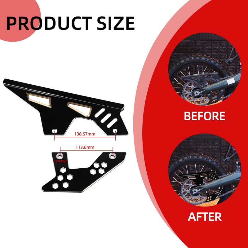 BAOUFF Chain Guard Kit for Surron Ultra Bee,CNC 6061 Aluminum