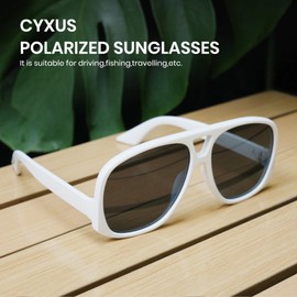 Cyxus 1260 Sunglasses, Women's, Men's, UV Protection, UV Protection, Small Face Effect, Driving, Climbing, Travel, Sports, Fashionable, white