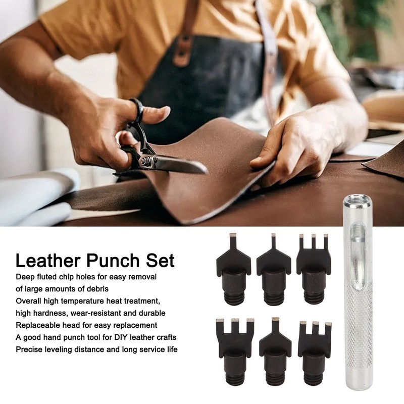 Leather Punch Set Carbon Steel Leather Hole Punch DIY Leather