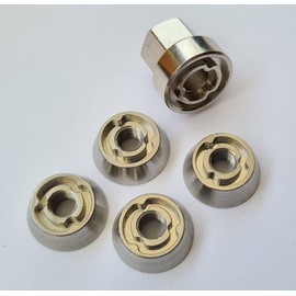 Adventure Xperience 4+1 Anti-Theft Nuts – Anti-Theft Security Nut with Special Key – Various Set Sizes, Special Shape – M5, M6, M8, M10 Stainless Steel (M8, 4 Nuts 1 Nut)