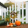 K KILIPES Solar Metal Pumpkin Garden Stake, Fall Welcome Yard
