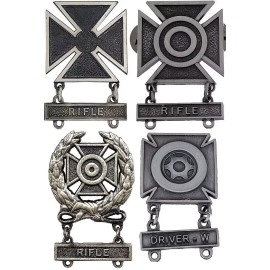 Expert Marksman Sharpshooter Driver Badge Pin Rifle Bar US Army Medal 4PCS Lot