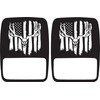 JeepTails Distressed USA American Flag Antlers Tail Light Covers (Non-LED)