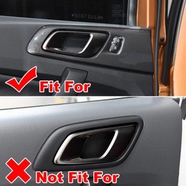 ruihe Carbon Fiber Color Door Handle Bowl Frame Decorator Cover Front Speaker Audio Ring Trim Fit for Ford Ranger 2019 2020 2021 2022 The North American Version