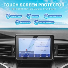 Karltys 2PCS Explorer Screen Protector for 2020 2021 2022 2023 2024 Ford Explorer 8-Inch Touchscreen, HD Clear, Anti Glare Navigation Tempered Glass Protector for 2024 Explorer Accessories