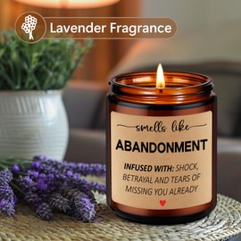 LEADO Smells Like Abandonment Candle, Coworker Leaving, Retirement Gifts for Women, Men - Funny New Job, Leaving Job, Moving Away, Going Away, Goodbye, Farewell Gifts for Coworkers, Friends, Boss