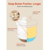 Sweese Embossed French Butter Crock with Water, Ceramic Butter Keeper