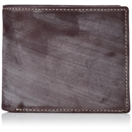 GORBE 91110 Bifold Wallet Bridle Leather Bifold Wallet, red (burgundy)