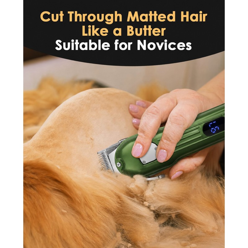Toolzia Professional All-Metal Rechargeable Dog Hair Clipper