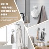 Fenas No-Drill Reusable Suction Cup Hooks, 2-Pack Brushed Nickel –
