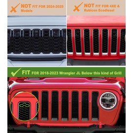 Grill Lights for Jeep Wrangler JL JLU Front Bumper Grille LED Running Marker Lamp Accessories (RGB, 2018-2023)