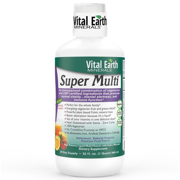 Vital Earth Minerals Super Multi – Liquid Multivitamins for Women,