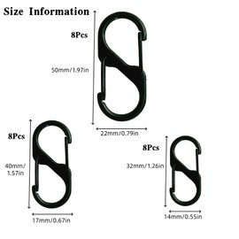 24pcs Zipper Clip Theft Deterrent, Zipper Pull Locks for Backpacks, Anti Theft Zipper Clips for Luggage,(Large、Medium 、Small Size)