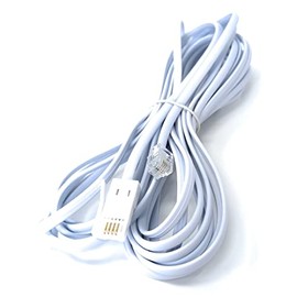 DRUT 6m RJ11 to BT 4 Pin Male to Male Rollover Cable Modem Router Lead Cord VDSL/ADSL not for telephone 20ft