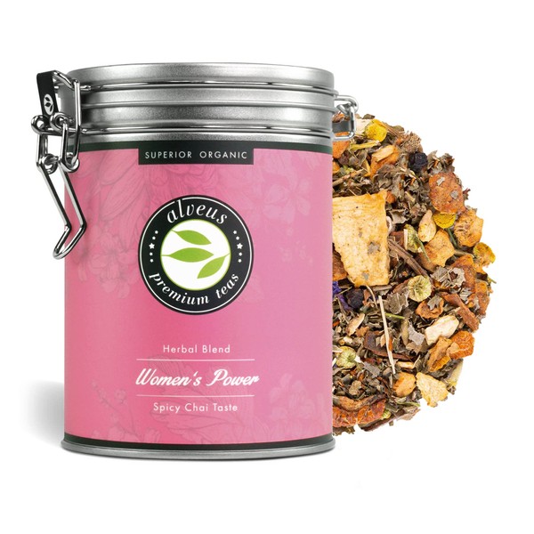 "Women's Power" Chai Tea Loose Organic in Tin, Caffeine-Free, Herbal
